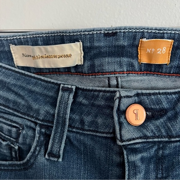 Pilcro STET Mid Rise Flare Jeans Womens 28 Dark Wash Anthropologie Stretch Denim - Picture 2 of 12